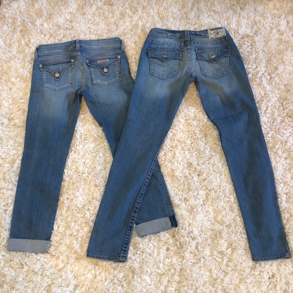 Two Pair Hudson and True Religion Jeans Size 27